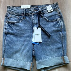 Judy Blue Light Wash Rolled Hem Denim Shorts